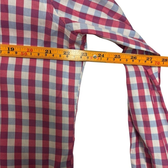 Stone Rose Mens Pink Blue Button Up Long Sleeve Egyptian Cotton Collared Preppy - Picture 11 of 12